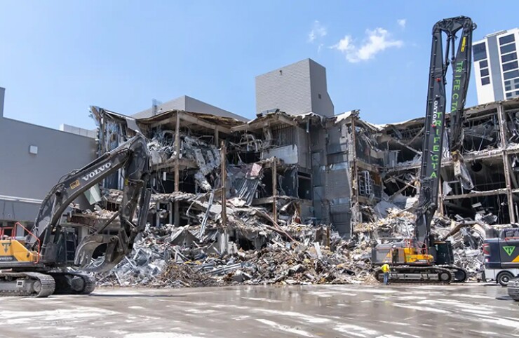 Demolition began in April on the Austin Convention Center.
